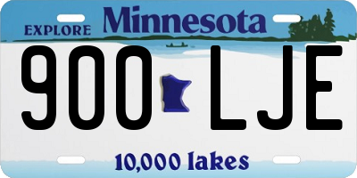 MN license plate 900LJE