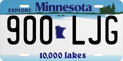 MN license plate 900LJG