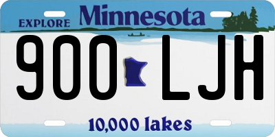 MN license plate 900LJH
