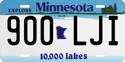 MN license plate 900LJI