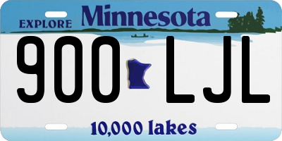 MN license plate 900LJL