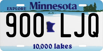 MN license plate 900LJQ