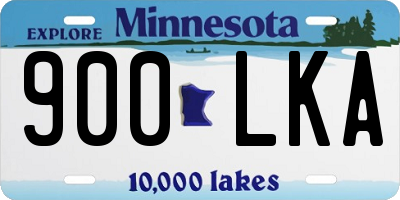 MN license plate 900LKA