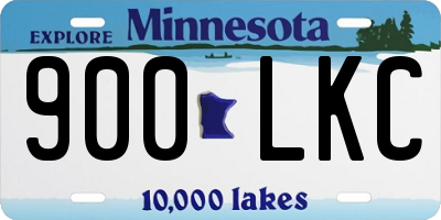 MN license plate 900LKC