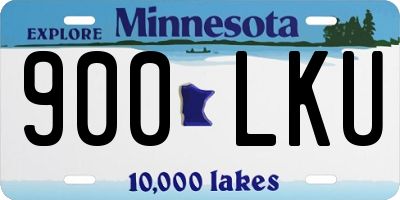 MN license plate 900LKU