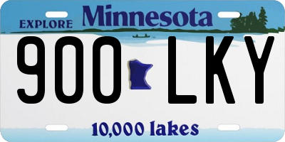 MN license plate 900LKY