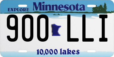 MN license plate 900LLI