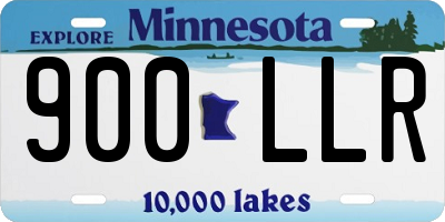 MN license plate 900LLR