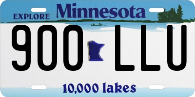 MN license plate 900LLU