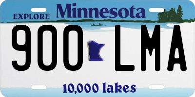 MN license plate 900LMA