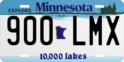 MN license plate 900LMX
