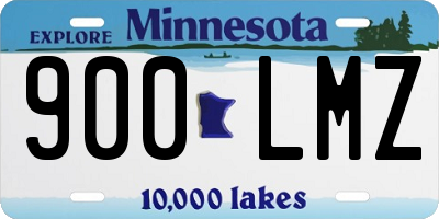 MN license plate 900LMZ