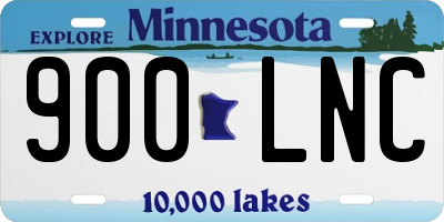 MN license plate 900LNC