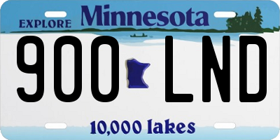 MN license plate 900LND