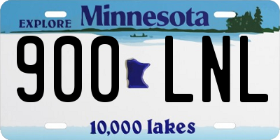 MN license plate 900LNL