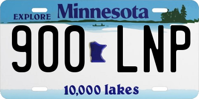 MN license plate 900LNP