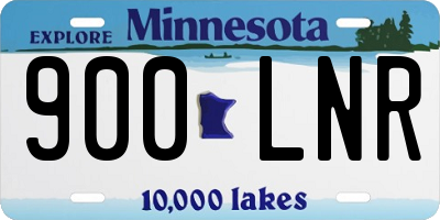 MN license plate 900LNR