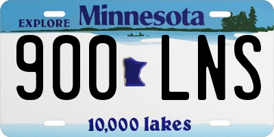 MN license plate 900LNS