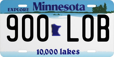 MN license plate 900LOB