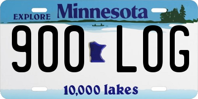 MN license plate 900LOG