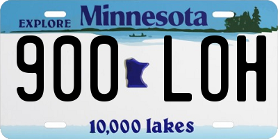 MN license plate 900LOH