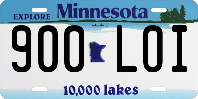 MN license plate 900LOI