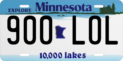 MN license plate 900LOL