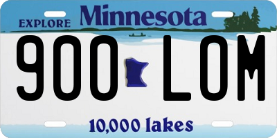 MN license plate 900LOM