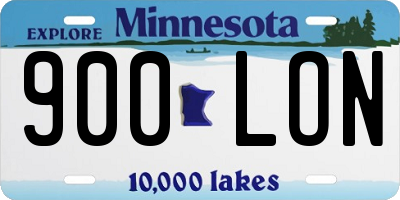 MN license plate 900LON
