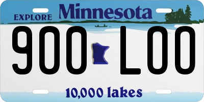 MN license plate 900LOO