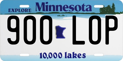 MN license plate 900LOP