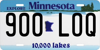 MN license plate 900LOQ