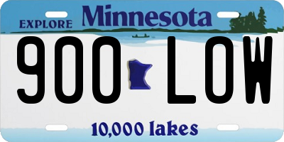 MN license plate 900LOW