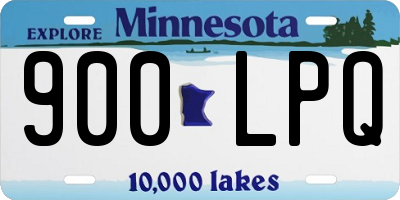 MN license plate 900LPQ