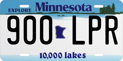 MN license plate 900LPR