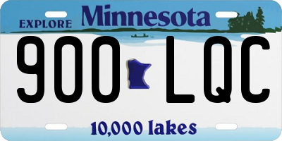 MN license plate 900LQC