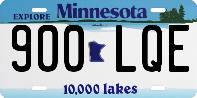 MN license plate 900LQE