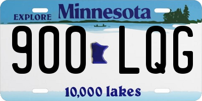MN license plate 900LQG