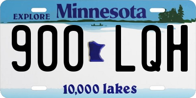MN license plate 900LQH