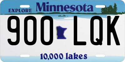 MN license plate 900LQK