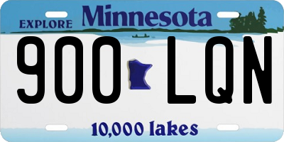 MN license plate 900LQN