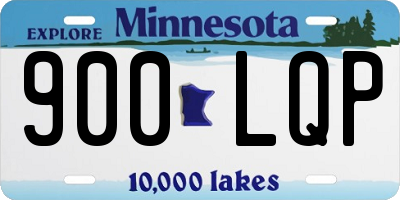 MN license plate 900LQP