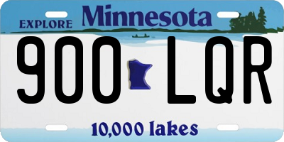 MN license plate 900LQR