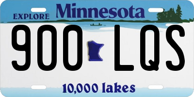 MN license plate 900LQS