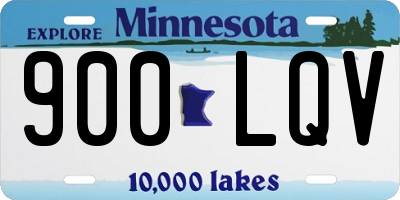 MN license plate 900LQV