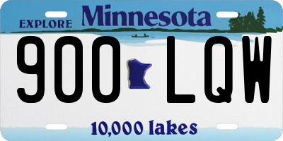 MN license plate 900LQW