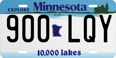 MN license plate 900LQY