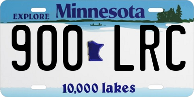 MN license plate 900LRC