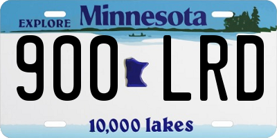 MN license plate 900LRD