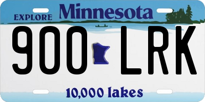 MN license plate 900LRK